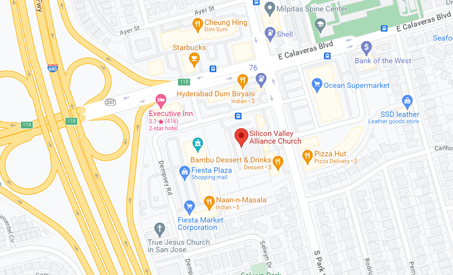 Map of Silicon Valley Alliance Church