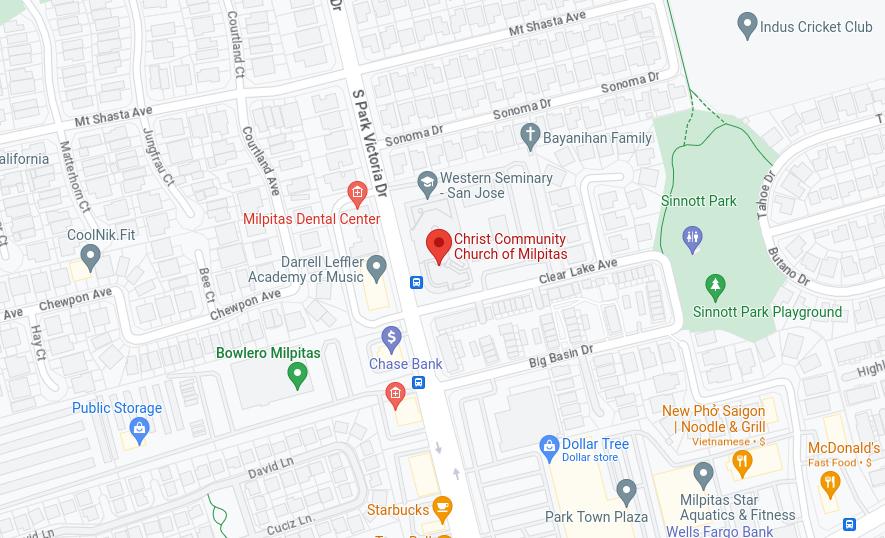 Map of Christ Community Church