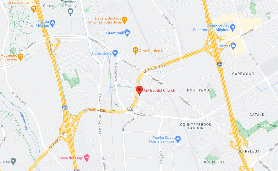 Map of Ark Baptist Church